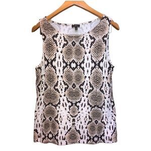Talbots snake skin printed top
